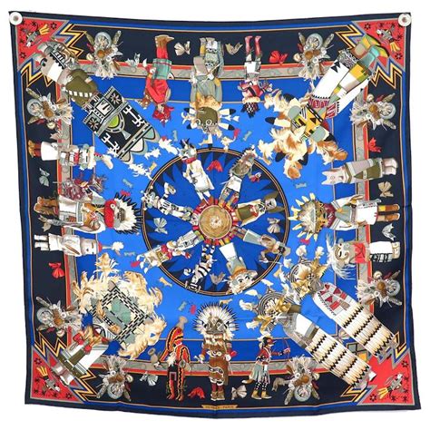 kachinas blue hermes scarf year of creation
